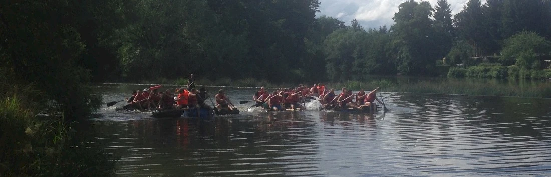 Flossbau als Teambuilding in Wittenberg