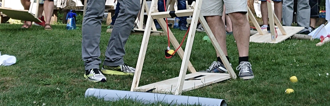 Katapultbau Teambuilding bei Halle