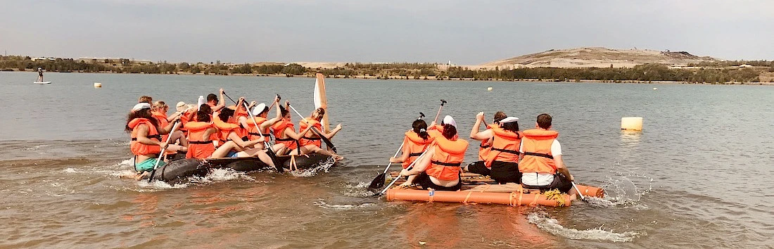 Flossbau als Teambuilding in Chemnitz