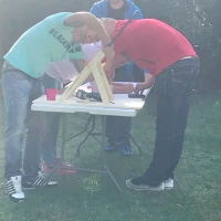 Betriebsausflug Katapultbau